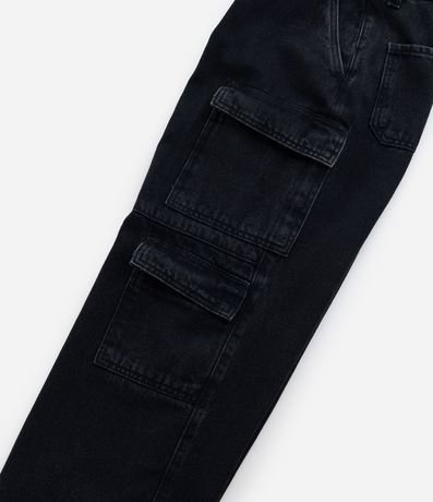 Pantalón Wide Leg Infantil en Sarga con Bolsillos Cargo - Talle 5 a 14 años 6