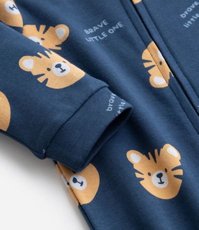 Mono Infantil en Suedine con Estampa Tigre - Talle RN a 24 meses 8