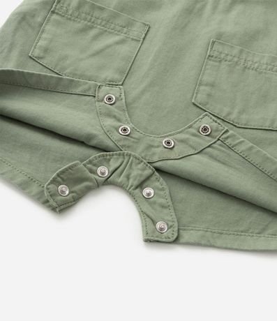 Peto Infantil en Sarga con Estampa Bordada Cocodrilo - Talle 3 a 18 Meses 5