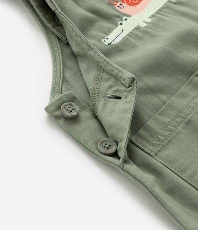 Peto Infantil en Sarga con Estampa Bordada Cocodrilo - Talle 3 a 18 Meses 8