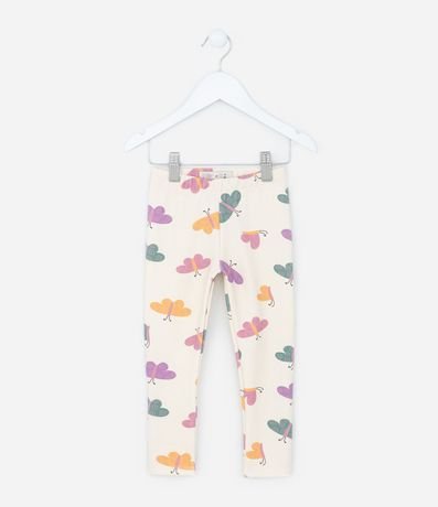 Pantalón Legging Infantil Calentito con Estampa Mariposas - Talle 1 a 6 años