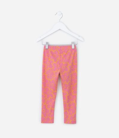 Pantalón Legging Infantil Acanalada con Estampa Flores - Talle 1 a 6 años 3