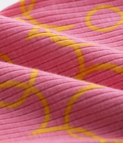Pantalón Legging Infantil Acanalada con Estampa Flores - Talle 1 a 6 años 4