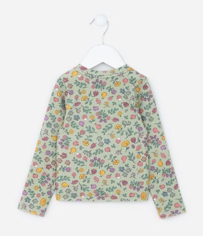 Blusa Infantil Acanalada con Estampa Floral - Talle 1 a 6 años 2