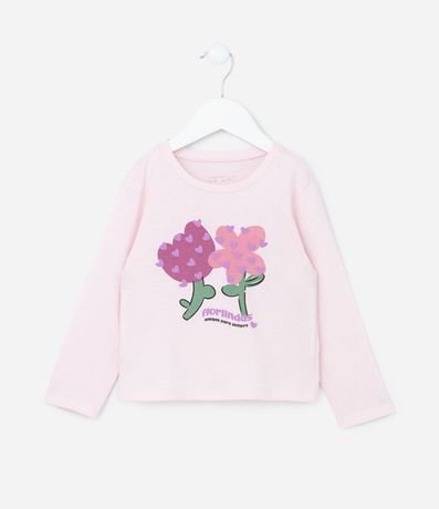 Blusa Infantil con Estampa de Flores - Talle 1 a 6 años