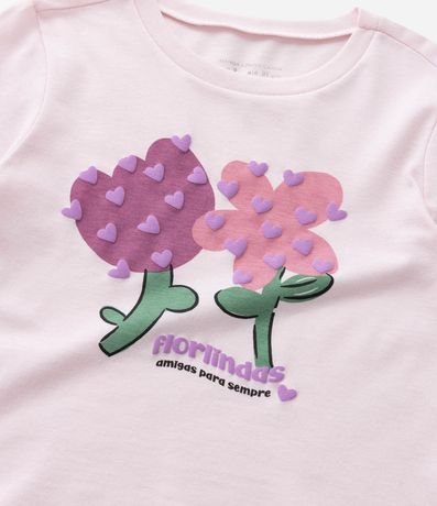 Blusa Infantil con Estampa de Flores - Talle 1 a 6 años 4