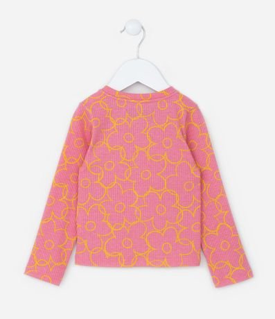 Blusa Infantil Acanalada con Estampa Floral - Talle 1 a 6 años 2