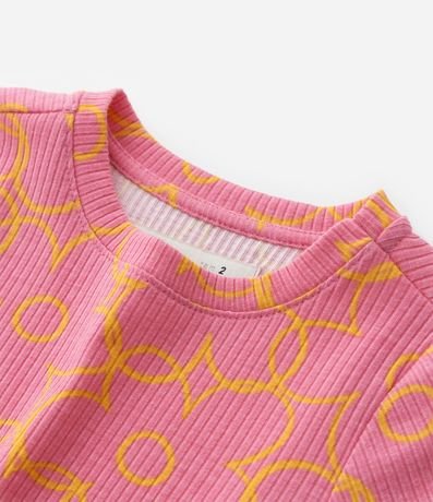 Blusa Infantil Acanalada con Estampa Floral - Talle 1 a 6 años 5