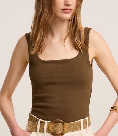 Blusa en Rib con Bretel Ancho 4