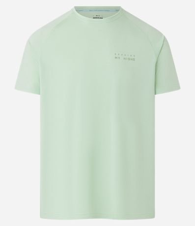 Remera Deportiva Regular con Tecnologia Dry y Estampa Lettering Refletiva 6