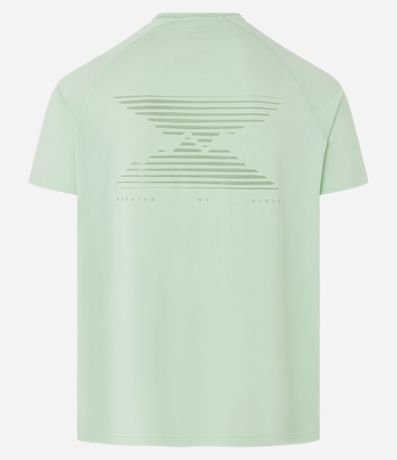 Remera Deportiva Regular con Tecnologia Dry y Estampa Lettering Refletiva 8