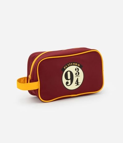 Neceser Rectangular Grande con Estampa de Hogwarts
