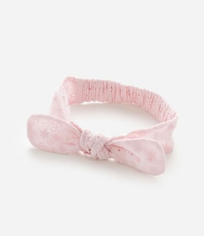 Enterito en Tricolina con Volado Broderie y Cinta para el Pelo - Talle 0 a 18 Meses 9