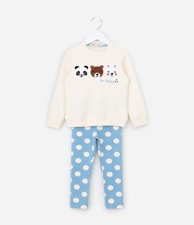 Conjunto Infantil con Estampa Animalitos y de Lunares - Talle 1 a 6 años