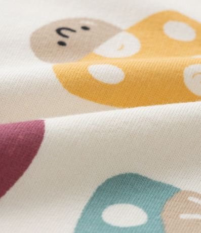 Saco Infantil con Detalles en Encaje y Estampa Hongos - Talle 0 a 18 meses 3