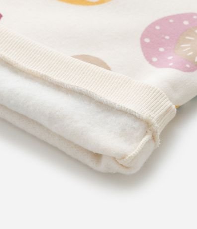 Saco Infantil con Detalles en Encaje y Estampa Hongos - Talle 0 a 18 meses 4