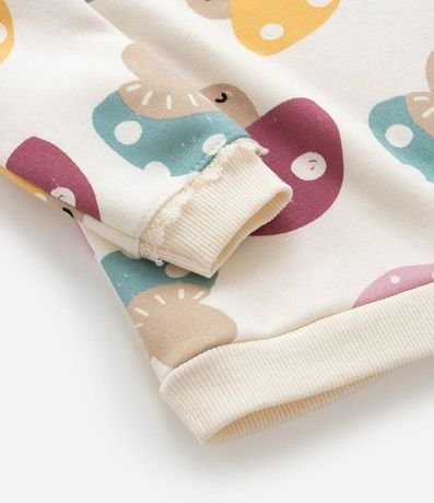 Saco Infantil con Detalles en Encaje y Estampa Hongos - Talle 0 a 18 meses 5