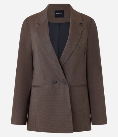 Blazer Amplo Alfaiatado con Lapelas y Botones Duplos 7