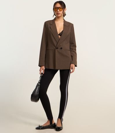 Blazer Amplo Alfaiatado con Lapelas y Botones Duplos 2