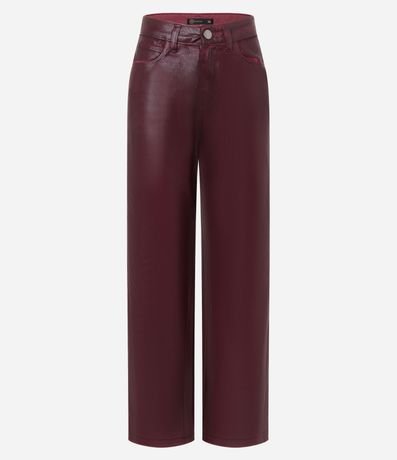 Pantalón Recto en Jeans Resinado con Cintura Alta 5