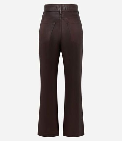 Pantalón Recto en Jeans Resinado con Cintura Alta 8