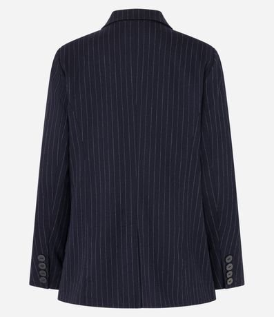 Blazer Alargado en Sastrería con Rayas y Botones 5