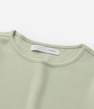 Blusa Infantil en Rib con Broderie en la Manga - Talle 5 a 14 años 4