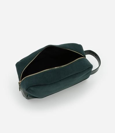 Neceser Rectangular Mediana en Terciopelo Coctel con Asa 4