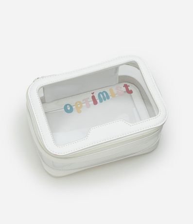 Necesaire Rectangular Grande con Lettering Optimist