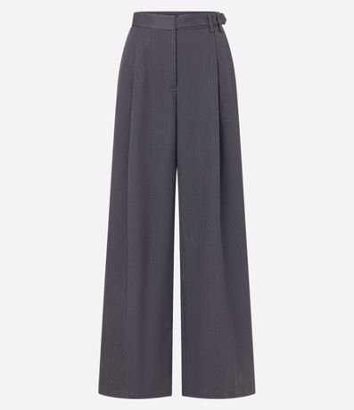 Pantalón Recto Sastrería con Aleta en la Cintura