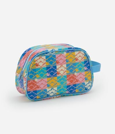 Neceser Rectangular Grande con Estampa Bloques de Color de Stitch