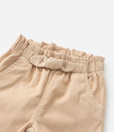 Pantalón Infantil en Terciopelo con Moña en la Cintura - Talle 3 a 18 meses 5