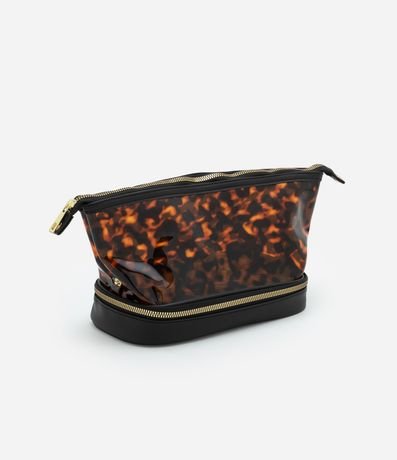 Neceser Trapecio con Animal Print Tortuga