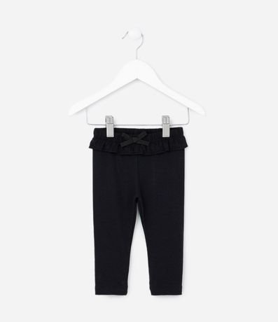 Pantalón Legging Infantil Acanalada con Volado en la Cintura - Talle 0 a 18 meses 2