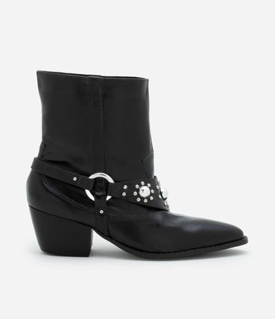 Bota Western en PU con Detalles de Tachitas