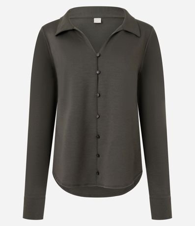 Camisa en Viscosa con Abotonado Delantero