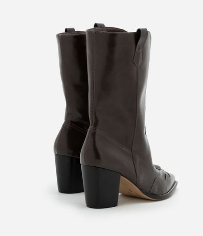 Bota Western en PU con Detalles Pespuntados 4