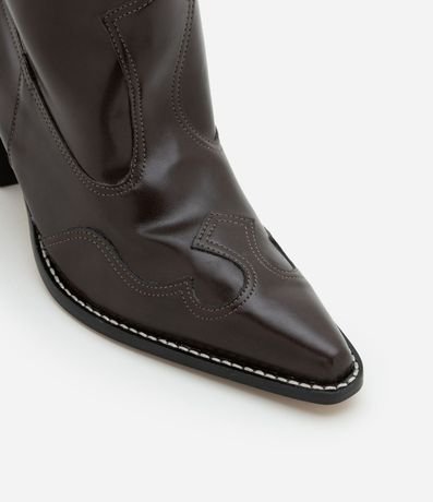 Bota Western en PU con Detalles Pespuntados 6