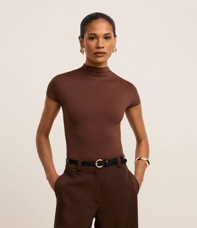 Body en Poliamida con Cuello Mediano