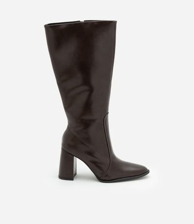 Bota de Caña y Tacón Alto con Punta Almendrada