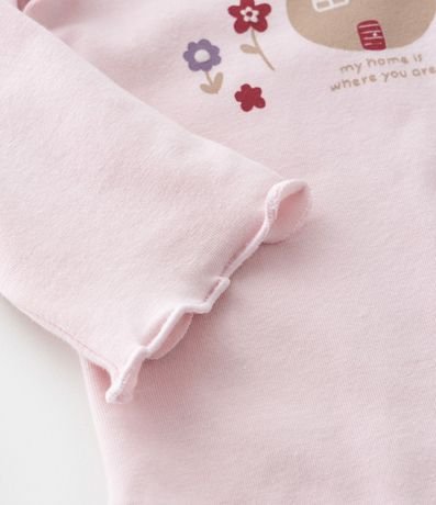 Body Infantil con Estampa Interactiva Cogumelo - Tam  0 a 18 meses 3