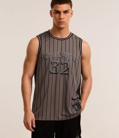 Musculosa Deportiva de Baloncesto con Tecnologia Dry y Estampa Lettering Chicago New 5