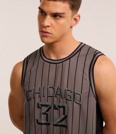 Musculosa Deportiva de Baloncesto con Tecnologia Dry y Estampa Lettering Chicago New 6