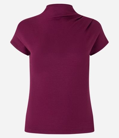 Blusa en Viscosa Seamless con Cuello Alto 11
