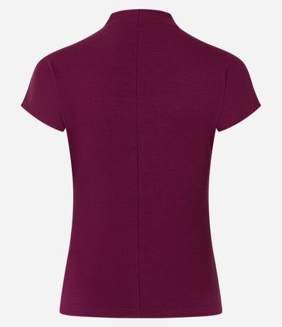 Blusa en Viscosa Seamless con Cuello Alto 13