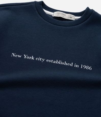 Buzo Infantil con Bajo Diferenciado y Lettering Nova York - Talle 5 a 14 años 6