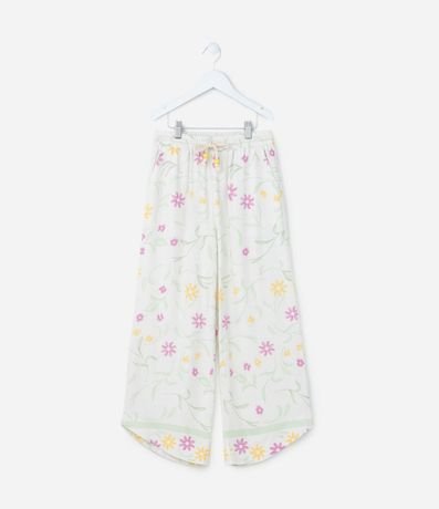 Pantalón Pantacourt Infantil con Estampa Floral - Talle 5 a 14 años