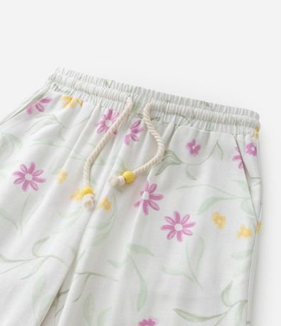 Pantalón Pantacourt Infantil con Estampa Floral - Talle 5 a 14 años 5