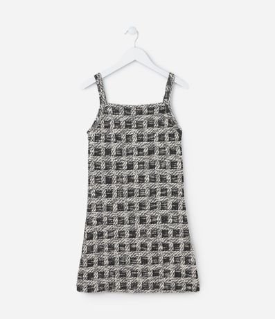 Vestido Infantil en Tweed con Superposición - Talle 5 a 14 años 4