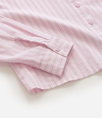 Camisa Corta Infantil en Tricolina con Rayas a Hilo Teñido - Talle 5 a 14 años 6